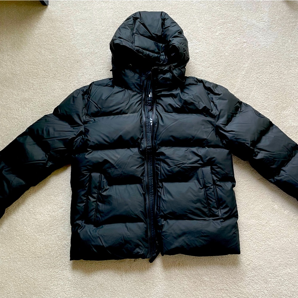 Rains Hooded Puffer Jacket Sz Small